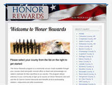 Tablet Screenshot of honorrewards.com